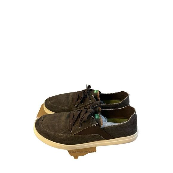 Sanuk dark brown double tongue rn#108461 laces - Picture 1 of 6